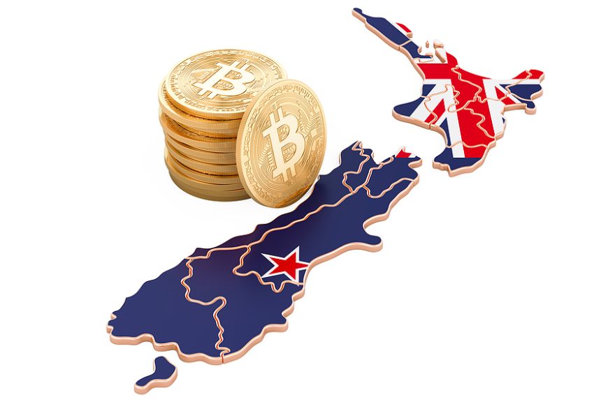 Bitcoin Cryptocurrency In New Zealand, 3d Rendering Isolated On